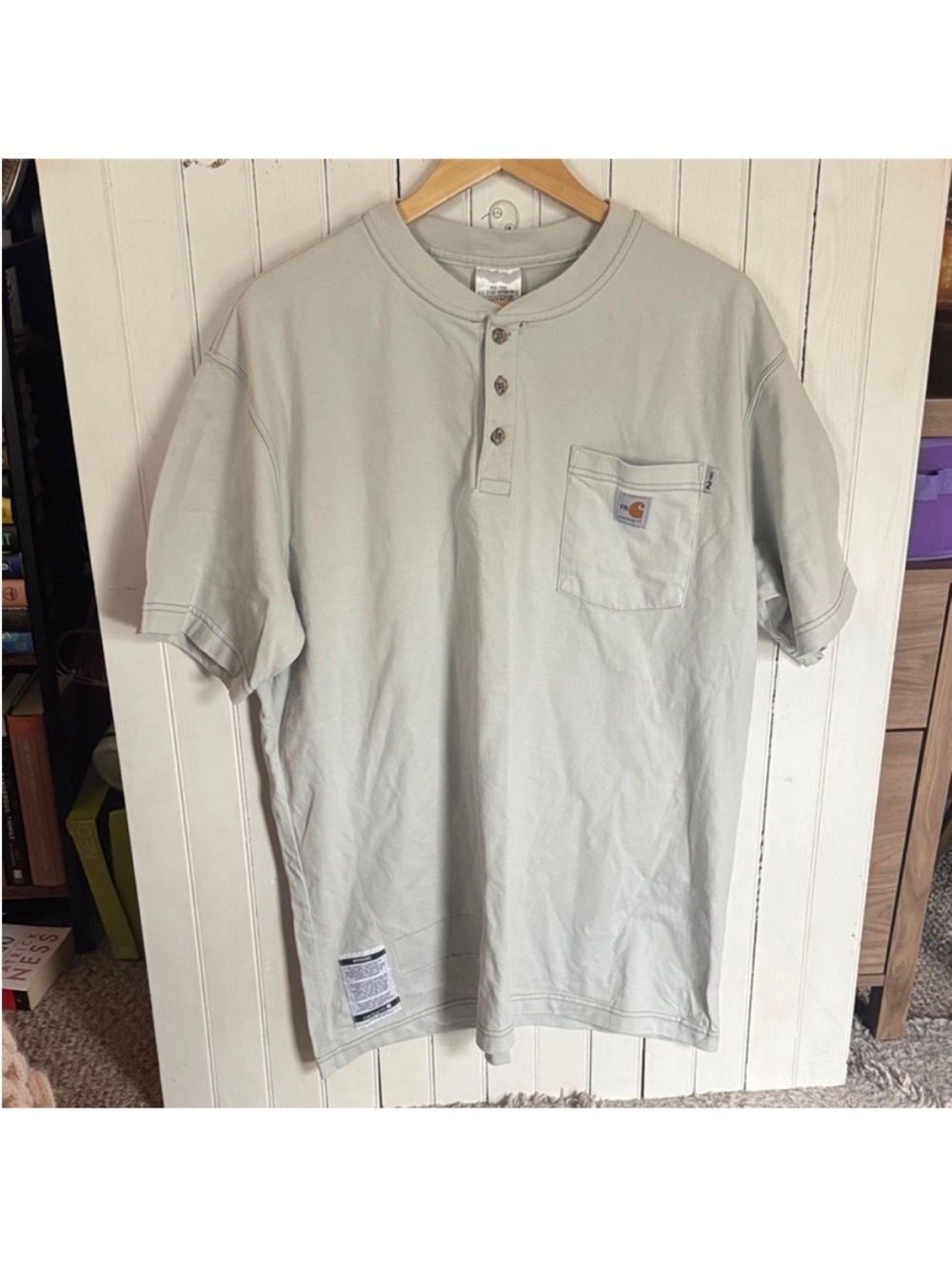 Carhartt Fire Resistant T-Shirt Light Grey Size XL